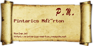 Pintarics Márton névjegykártya